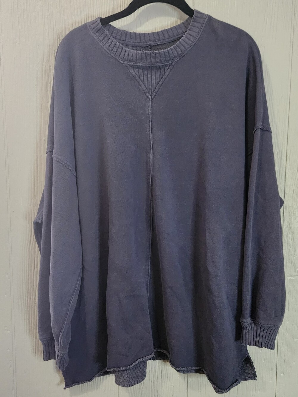 Aerie relaxed, oversized crewneck sweatshirt faded slate blue sz M